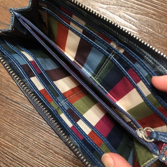 Authentic COACH blue denim bag and wallet set purse - Picture 4 of 11